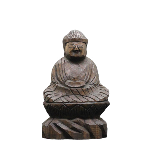 薬師三尊(13/15/14cm yn3zon4824) 仏像 円空仏 摸刻 木彫 彫刻 円空 