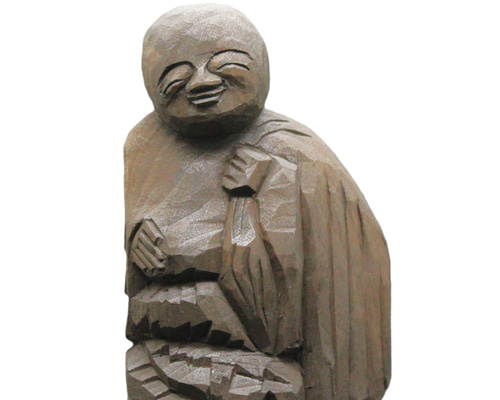 木製 笑顔の仏像 約30cm 彫刻　オブジェ　布袋様 木製 笑顔の仏像 約30cm 彫刻 オブジェ 布袋様 - メルカリ