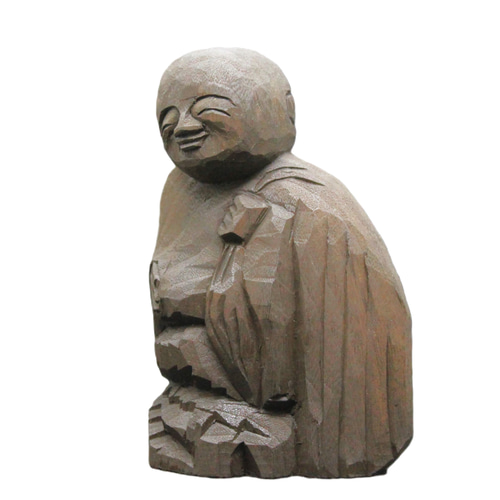テーマ作品「笑（わ）」（布袋さん 14cm ht5008) 仏像 円空仏 摸刻