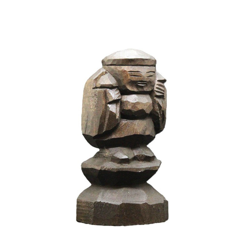 受注制作：大黒天（14cm ）仏像 円空仏 摸刻 木彫【納期20日】 彫刻 円