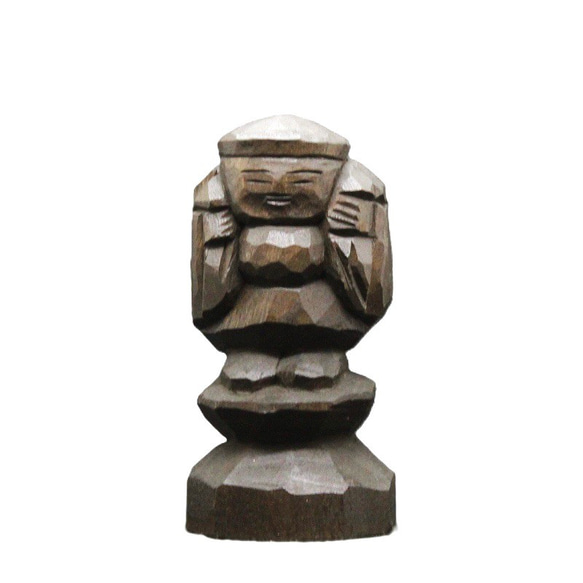 受注制作：大黒天（14cm ）仏像 円空仏 摸刻 木彫【納期20日】 彫刻 円