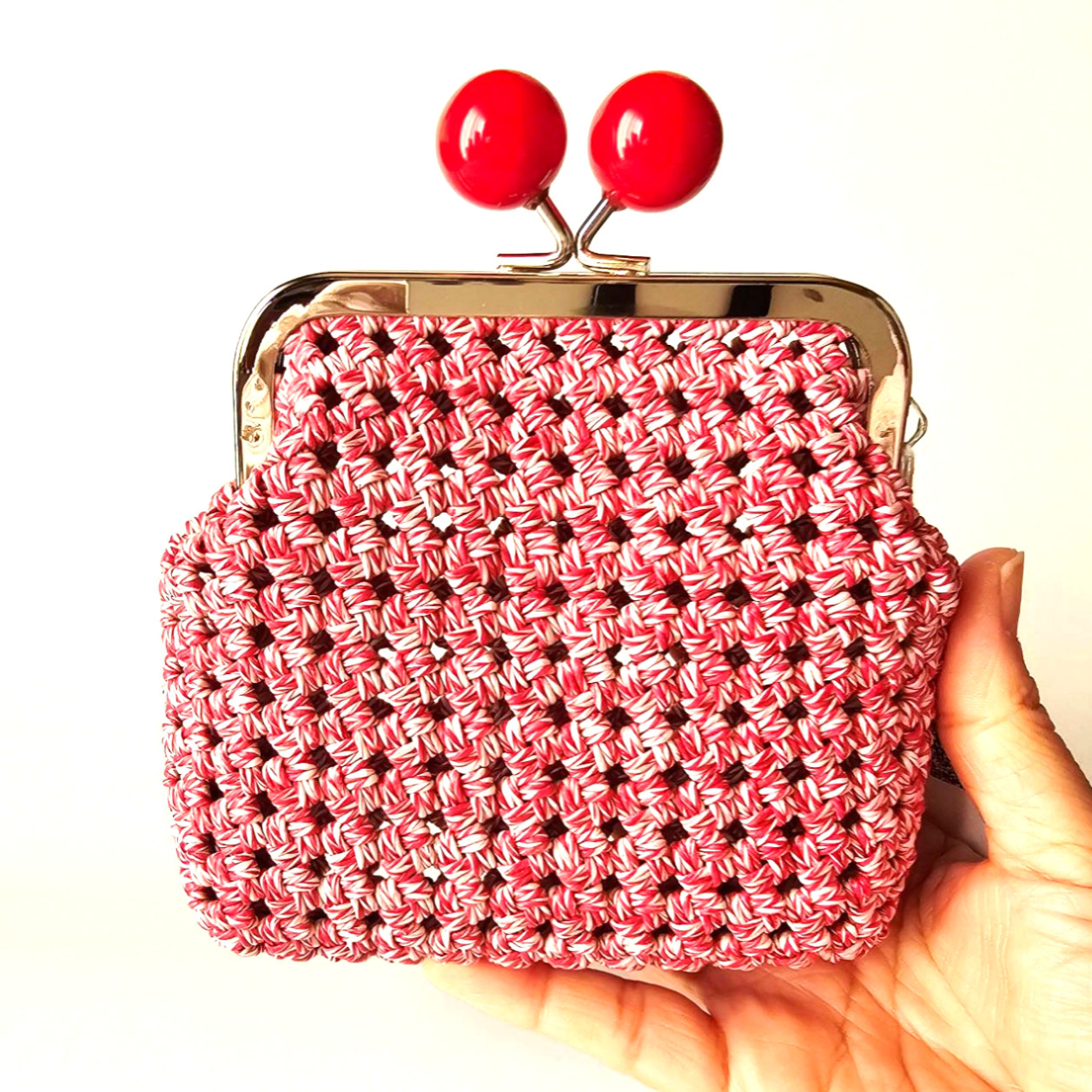 10.5cm口金【和柄シリーズ】大人可愛い ふっくらフォルムのあめ玉