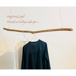 流木インテリア シンプルで真っすぐな大型流木のハンガーラック 北欧 衣装掛 ハンギング 吊り下げ ハンガーポール N17 6枚目の画像