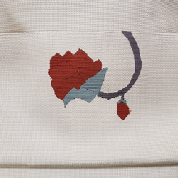 ワンタッチ帯　くらわん帯　正絹名古屋帯リメイク　織り花文様　作り帯　 5枚目の画像