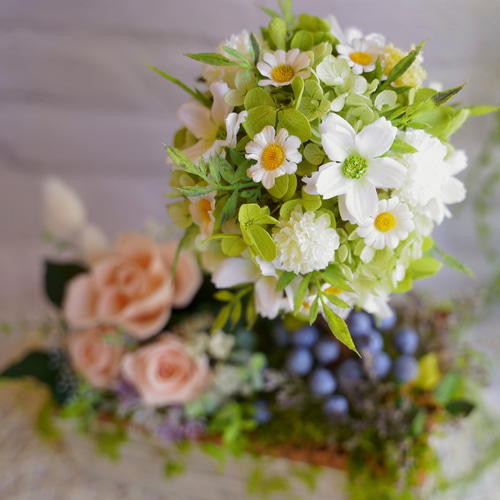 リンネル掲載商品】ナチュラルガーデン・トピアリー 花材MIX