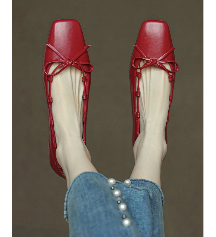 3色 赤、白、黒 パンプス シューズレディース 銀座 ぺたんこ靴 ウォークパンプス フラット 超早割クリスマス2025