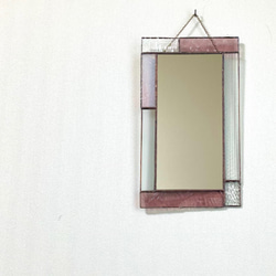 ✴︎:.｡蓮の壁掛け鏡♪ ステンドグラス ドレッサー・ミラー・鏡台 更紗