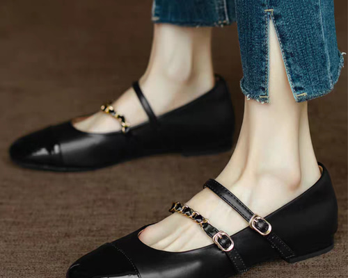 超ストレッチが心地よいメリージェーンパンプス。外反母趾 靴