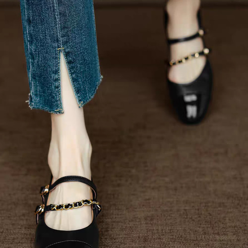 超ストレッチが心地よいメリージェーンパンプス。外反母趾 靴