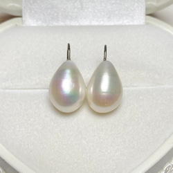 半額✨選べるパール✨縦11mm〜16mm⭐️大きめバロックパール　シンプル✨淡水パールピアス 14枚目の画像