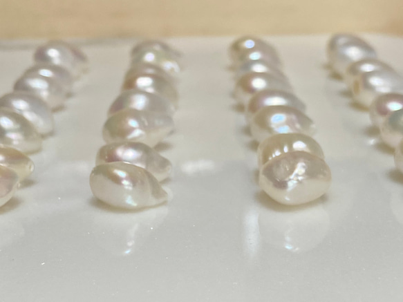 半額✨選べるパール✨縦11mm〜16mm⭐️大きめバロックパール　シンプル✨淡水パールピアス 11枚目の画像