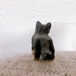 チワワ　ロングコート　ブラックタン　フィギュア　ミニチュア　犬　オブジェ　置物 7枚目の画像