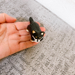 チワワ　ロングコート　ブラックタン　フィギュア　ミニチュア　犬　オブジェ　置物 6枚目の画像