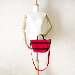 《帯リメイク》帯バッグヨコ（持ち手レザー） 9枚目の画像