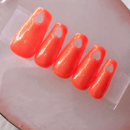 ブラウンハート×ラメ ネイルチップ ブラウン❤️ハートネイル／ | あーやん._.20が投稿したフォトブック