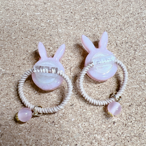 レジン 猫 ヘアゴム ブローチ ポニーフック No.288 レジン 猫 ヘアゴム