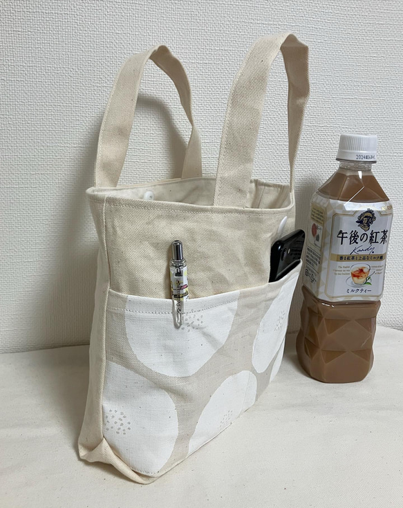 バッグの中綺麗❤️あんぱんペットボトルホルダー付き　便利なオシャレバッグインバッグ❤️ 4枚目の画像