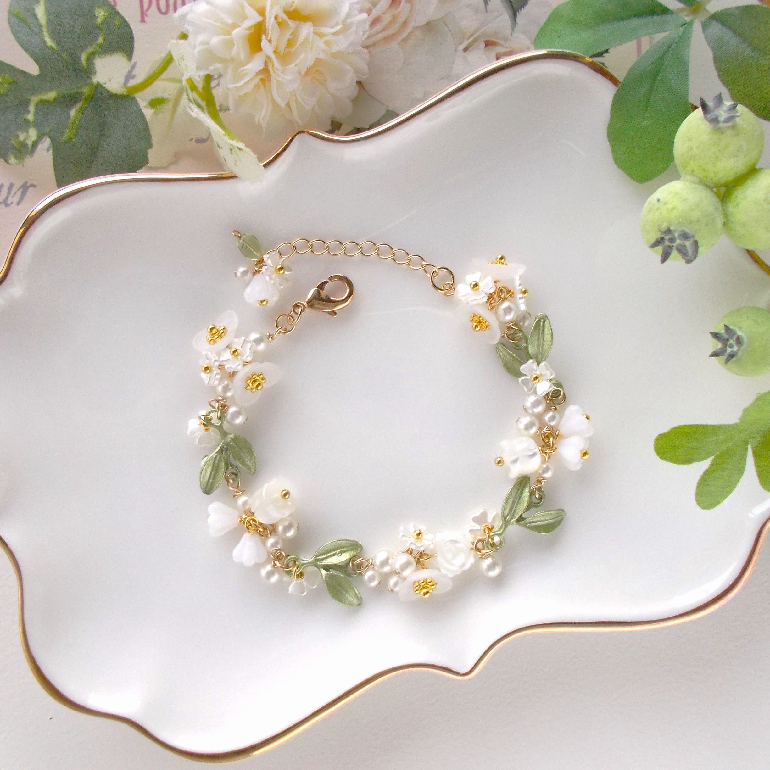 sweet pea スイートピーK18 天然石ブレスレット Sweet Pea スイートピー K18 天然石ブレスレット カラーストーン