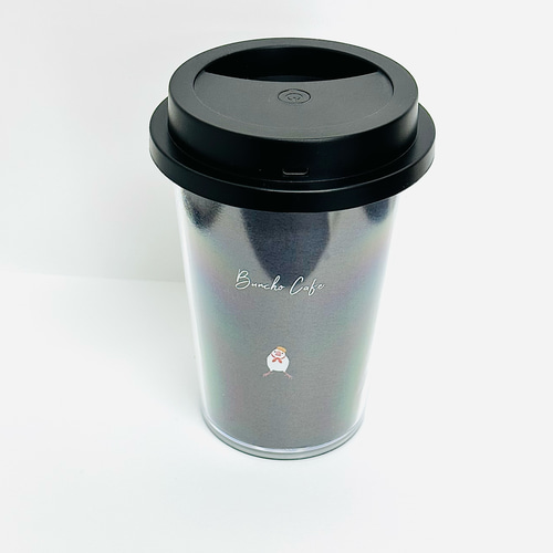 文鳥カフェの加湿器タンブラー(ブラック) その他インテリア雑貨 文鳥遊