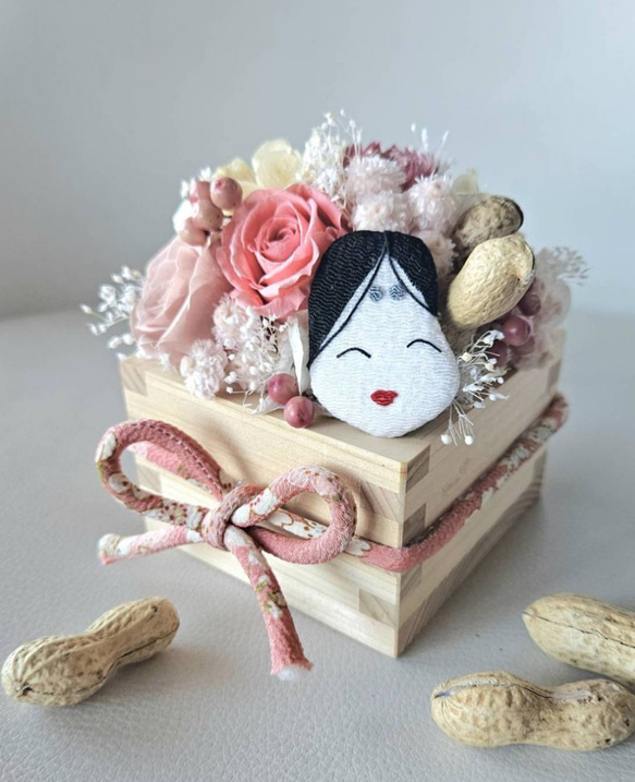 プリザーブドフラワーアレンジメント♡ ふんわり節分アレンジメント プリザーブドフラワー はなさか兄さん