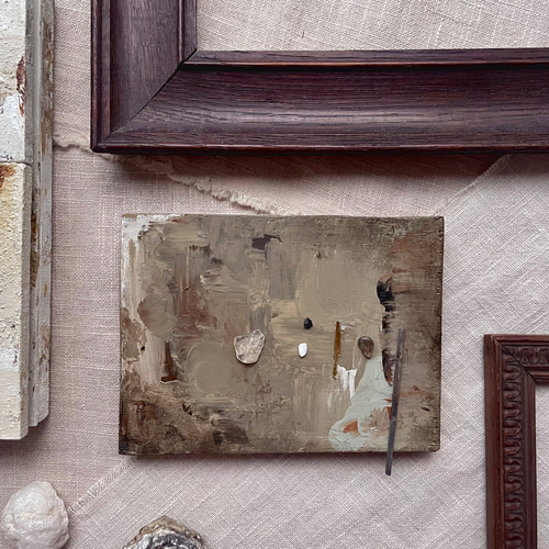 絵画 860 油絵/抽象画風/自然の造形/天然水晶/P15号 絵画 860 油絵/抽象画風/自然の造形/天然水晶/P15号 61aIFkMc1pL