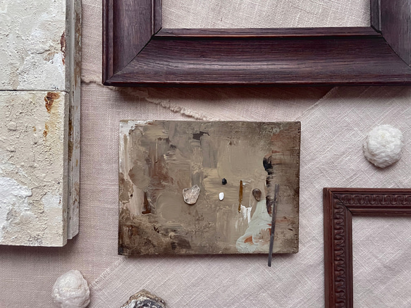 154/木と石と色のアートパネル 絵画|原画|什器|インテリア|壁