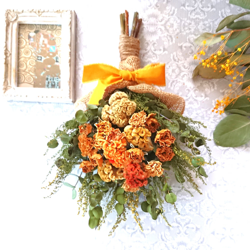 春色ミモザのドライフラワースワッグの魅力 季節のミモザyellow系縦横