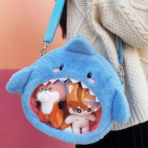 【未使用】CUTE　ぬいぐるみ生地　ふわふわバック 着せ替えぬいぐるみバッグ ぬいぐるみ外連れ 動物柄バッグ 9種類