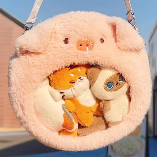 着せ替えぬいぐるみバッグ ぬいぐるみ外連れ 動物柄バッグ 9種類