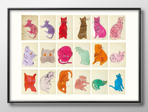 mmmer 3枚セット原画イラスト版ポスター　超特大サイズ 12963□ポスター 絵画 A3サイズ『猫 ネコ』アート イラスト