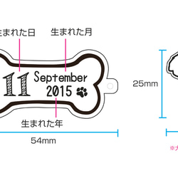 ワンちゃんのバースデーキーホルダー 3枚目の画像