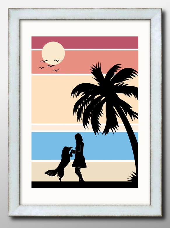 12022□アートポスター 絵画 A3サイズ『ハワイ Hawaii』イラスト