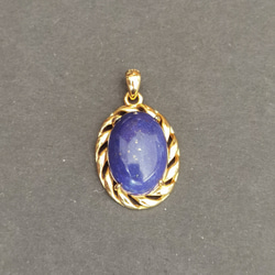 天然石「7Aラピスラズリ*金点多い」925銀☆ペンダント GOLDメッキ