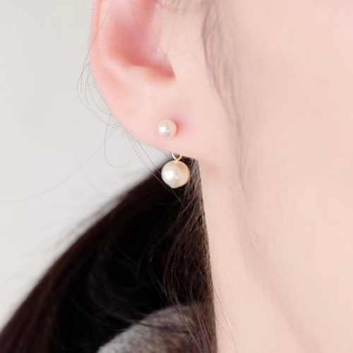 Gちゃん❤️ 14kgf ピアス K14GF 白銀に舞う華びら ピアス｜GFP1333PW