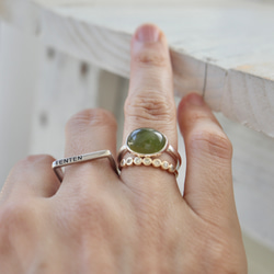 [お抹茶カラーのvesuvianite]ring 7枚目の画像