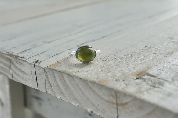 [お抹茶カラーのvesuvianite]ring 2枚目の画像