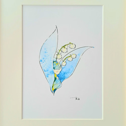 スズラン　貼り絵　和紙　絵画 スズラン 貼り絵 和紙 絵画 - メルカリ