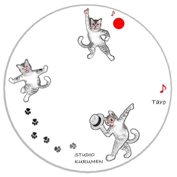 ダンシングタロⅠ＆Ⅱ：アストロ紙0.5mmコースター(丸形） 1枚目の画像