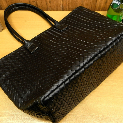 ざっくり迫力メッシュ柄☆ハンドメイド、イントレチャート型押しレザー