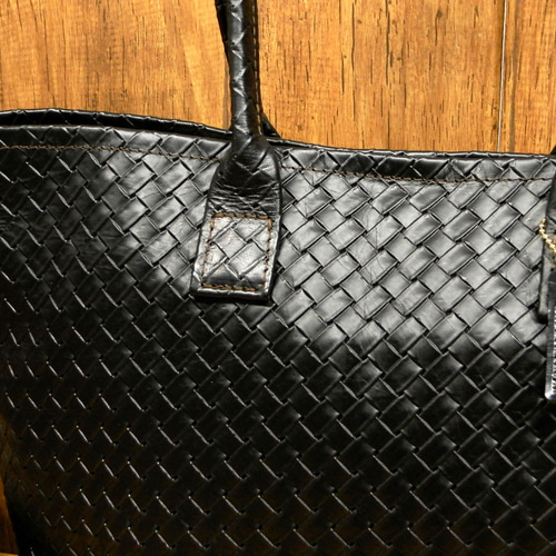 ざっくり迫力メッシュ柄☆ハンドメイド、イントレチャート型押しレザー