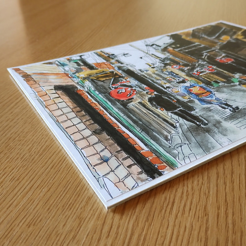 お買い得送料込み美品 超大作京都神社に舞子さん大型水彩画¥180000