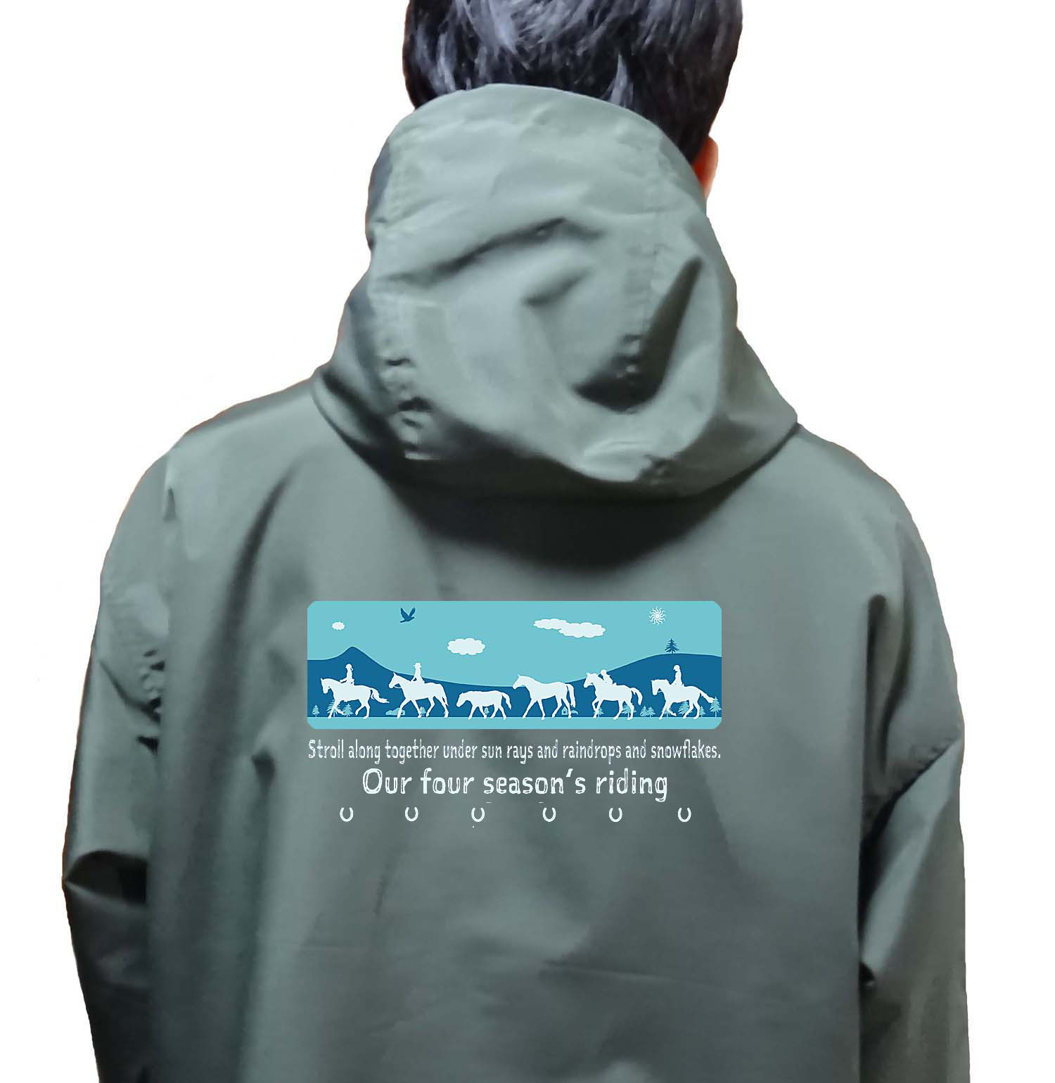 マウンテンパーカー/馬/ジャケット/パーカー/乗馬/競馬/サラブレッド/馬術/役馬/馬旅 5,110円