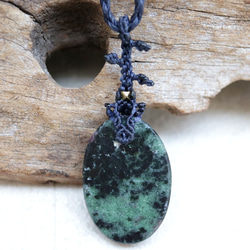 ルビーインゾイサイトマクラメネックレスmac360天然石エスニックアジアンエキゾチックなアクセサリー 10枚目の画像