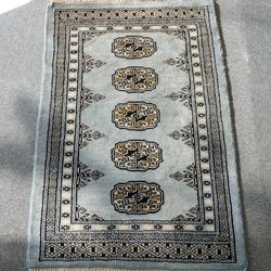 92×60cm トルクメン ボハララグ 手織り絨毯 1枚目の画像