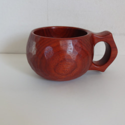 赤レンガ色の一木彫りコーヒーカップ 14枚目の画像