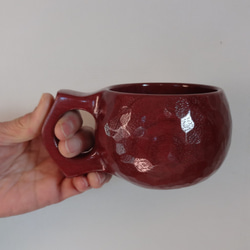 　パープルハートの一木彫りコーヒーカップ. 13枚目の画像
