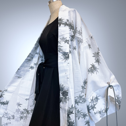 ✳︎絽✳︎夏着物リメイク✳︎ガウンコート✳︎日焼け防止✳︎絹100%✳︎ ✳︎絽✳︎夏着物リメイク✳︎ガウンコート✳︎日焼け防止✳︎絹