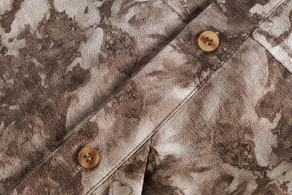 メンズレトロ長袖シャツ男女カップル用ゆったりリゾートシャツ W127 16枚目の画像