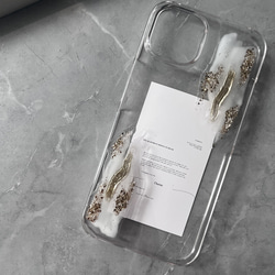 【ハイブリッドケース¥0】ニュアンスiPhoneケース【ホワイト】iPhone15シリーズ/ハイブリッドケース 5枚目の画像