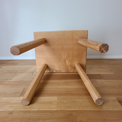 【1点のみ】贅沢なタモ一枚板スツール　八角脚　ミニテーブル　椅子　無垢　天然　ナチュラル　　サイドテーブル　 19枚目の画像
